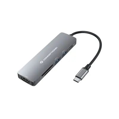 Conceptronic Notebook Dokkoló - DONN11G (USB-C to HDMI+USB-C PD:60W+USB-A 3.0+2.0, ezüst) – 2. kép