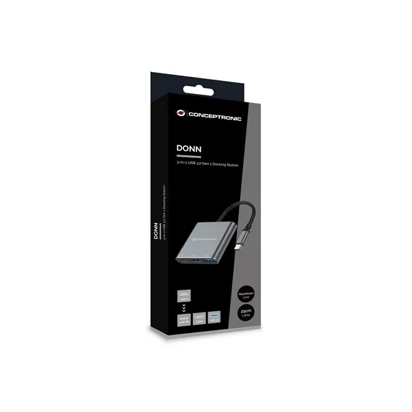Conceptronic Notebook Dokkoló - DONN18G (USB-C to HDMI/USB-C PD/USB 3.0) – 3. kép