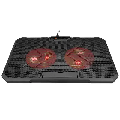 Rampage Notebook Hűtőpad 17"-ig - AD-RC12 GAMEZONE (2*12cm venti, 100rpm, RGB LED) Fekete – 2. kép