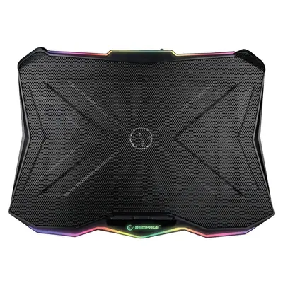 Rampage Notebook Hűtőpad 17,3"-ig - AD-RC8 SHOWY (fém rács; RGB, 1x18cm, USB port, állítható döntési magasság) – 2. kép