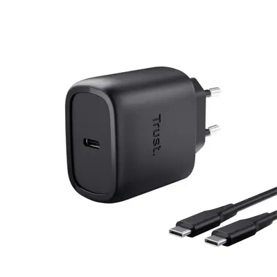 Trust Telefon töltő - Maxo (45W; USB-C; + 2m kábel; fekete)