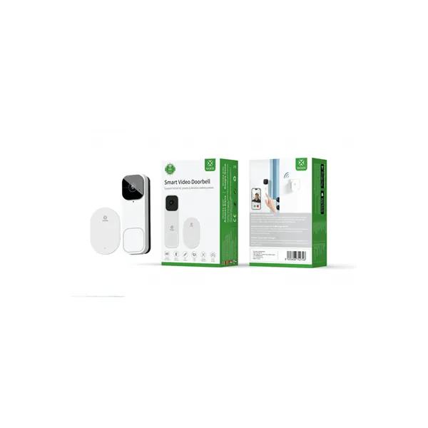Woox Smart Video Kapucsengő - R4331 (Wi-Fi, IP65, 3 féle tápellátás, kétirányú hang, microSD, beltéri csengő)