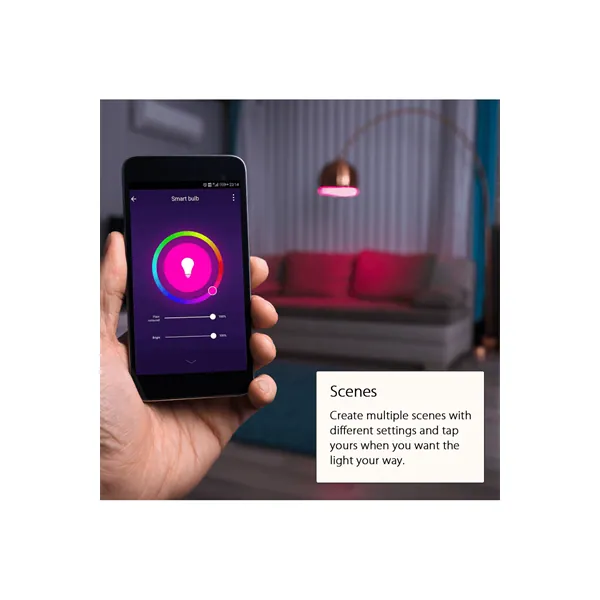 Woox Smart LED Izzó - R4554 (B22, 8W, 650lm, RGB+meleg fehér, 3000K, Wi-Fi, 30 000 óra élettartam) – 5. kép