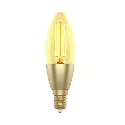 Woox Smart LED Izzó - R5141 (Filament Candle Design, E14, 4,9W, 470lm, 2700–6500K, Wi-Fi)