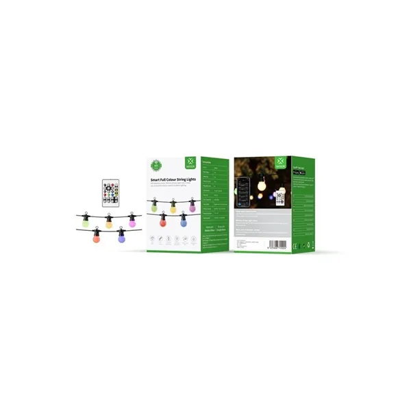 Woox Smart Kültéri Fényfüzér - R5195 (9m, 10 RGB+CCT LED, Wi-Fi, IP65, távirányító, zenei funkció)