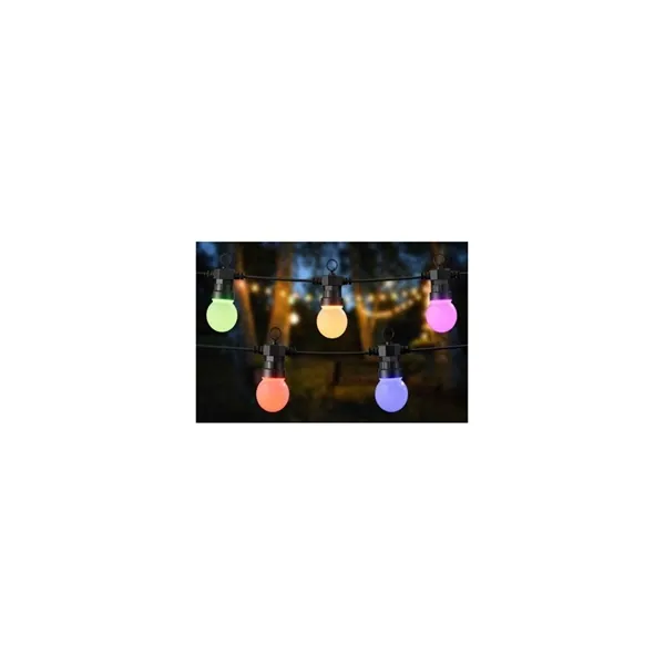 Woox Smart Kültéri Fényfüzér - R5195 (9m, 10 RGB+CCT LED, Wi-Fi, IP65, távirányító, zenei funkció) – 2. kép