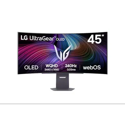 LG Monitor 45" - 45GX90SA-B (OLED; Ívelt, 21:9; 3440x1440;