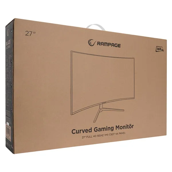 Rampage Monitor 27" - BLAZE BL27R165C (VA, 165Hz, 1ms, 16:9, 1920x1080, 220cd/m2, HDMI, DP, fekete, FreeSync, ívelt) – 7. kép
