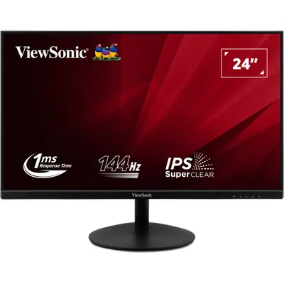 ViewSonic Monitor 23,8" - VA24E2-H (IPS, 16:9, 1920x1080, 144Hz, 1ms, 250cd/m2, D-sub, HDMI, VESA)