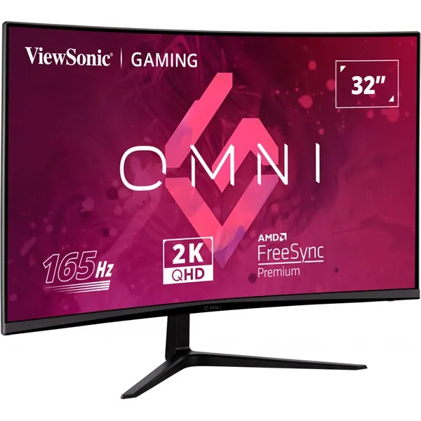 ViewSonic Monitor 31,5" - VX3218C-2K (VA, 16:9, 2K, 165Hz, 1ms, 250cd/m2, 2xHDMI, DP, VESA, SPK, ívelt, HDR10) – 3. kép