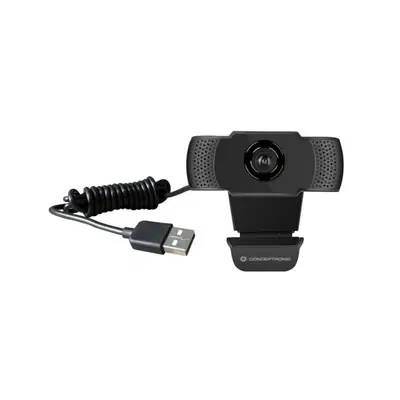 Conceptronic Webkamera - AMDIS01B (1920x1080 képpont, 2 Megapixel, 30 FPS, USB 2.0, univerzális csipesz, mikrofon) – 2. kép