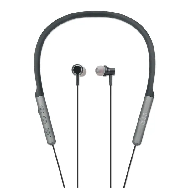 Manhattan Fülhallgató - Bluetooth 5.0 + EDR vezetéknélküli, mikrofon, hangerőszabályzó, neckband, Fekete – 2. kép