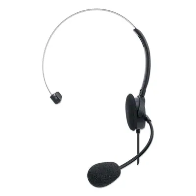 Manhattan Fejhallgató - Mono fejhallgató, vezetékes, mikrofon, hangerőszabályzó, Retail box, Fekete – 2. kép
