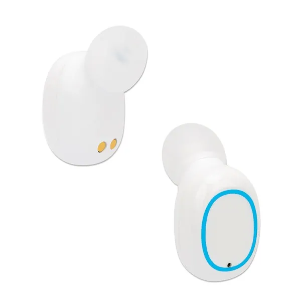 Manhattan Fülhallgató - Bluetooth 5.0 vezetéknélküli, mikrofon, hangerőszabályzó, Powerbank funkció, Fehér – 3. kép