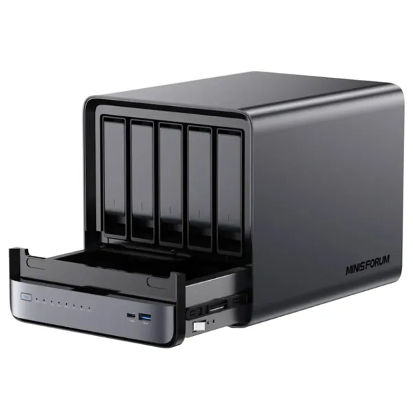 MinisForum AI NAS - N5 Pro (AMD Ryzen AI 9 HX Pro 370, 16GB, 128GB, Miniscloud OS) – 2. kép