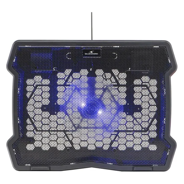 Bluestork Notebook Hűtőpad 15,6"-ig - NB-COOLER-FIRST (LED, USB-A) – 2. kép