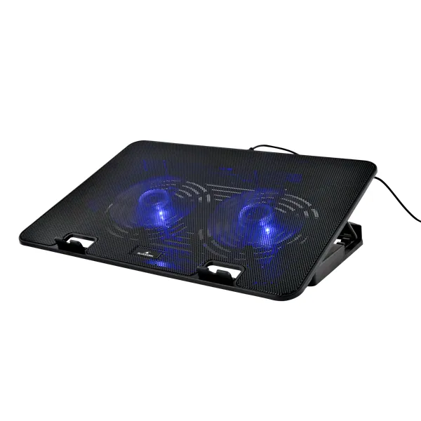 Bluestork Notebook Hűtőpad 17"-ig - NB-COOLER-ONE (LED, 2xUSB-A) – 3. kép
