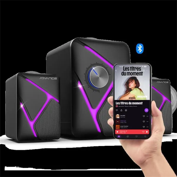 Advance Hangszóró - SOUNDPHONIC RGB 11W RMS BLUETOOTH (2.1, Bluetooth/3,5mm Jack, RGB, fekete) – 5. kép