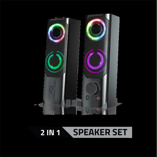 Advance Hangszóró - SOUNDPHONICS RGB 6W RMS (2.0, 3,5mm Jack, RGB, fekete) – 4. kép