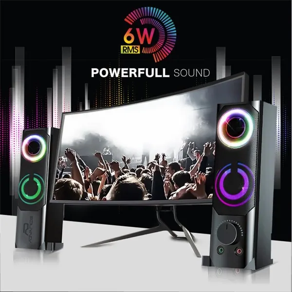 Advance Hangszóró - SOUNDPHONICS RGB 6W RMS (2.0, 3,5mm Jack, RGB, fekete) – 6. kép