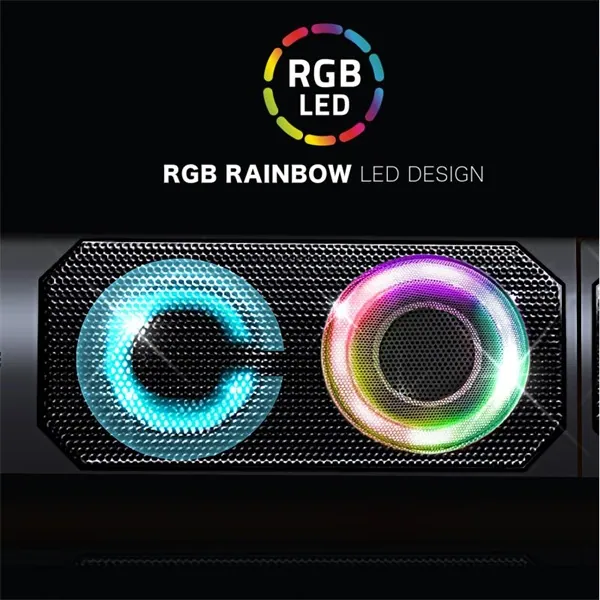 Advance Hangszóró - SOUNDPHONICS RGB 6W RMS (2.0, 3,5mm Jack, RGB, fekete) – 7. kép