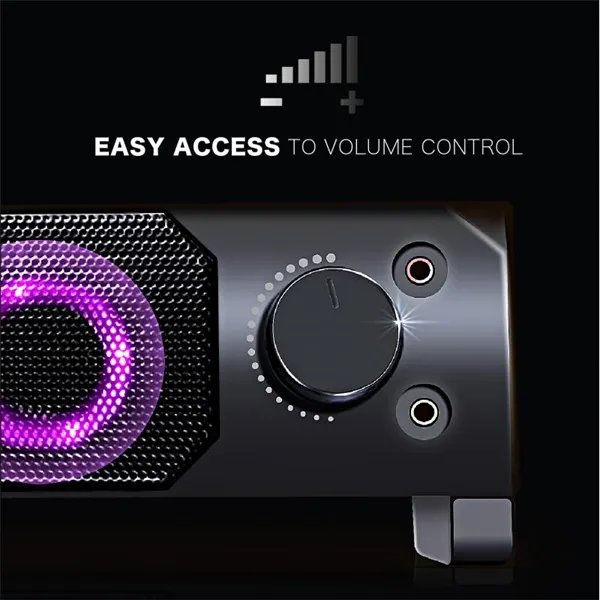 Advance Hangszóró - SOUNDPHONICS RGB 6W RMS (2.0, 3,5mm Jack, RGB, fekete) – 8. kép
