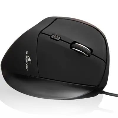 Bluestork Egér - M-W-ERGO (Ergonomic, 2.4G, 7200 DPI, optikai, fekete) – 2. kép