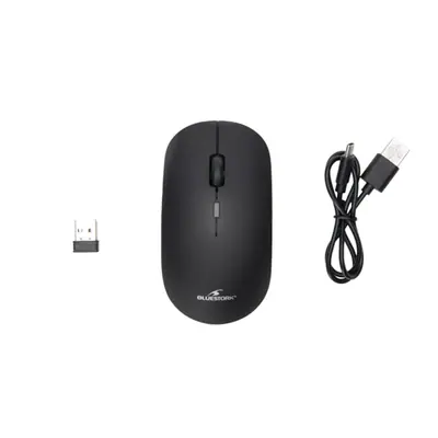 Bluestork Vezeték nélküli Egér - M-WL-OFF100-BLACK (Bluetooth, 2.4G, Rechargeable, 3200 DPI, optikai, fekete) – 2. kép