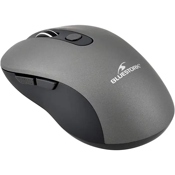 Bluestork Vezeték nélküli Egér - M-WL-OFF60-GREY (1600 DPI, 6 gomb, optikai, szürke) – 2. kép