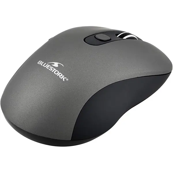 Bluestork Vezeték nélküli Egér - M-WL-OFF60-GREY (1600 DPI, 6 gomb, optikai, szürke) – 3. kép