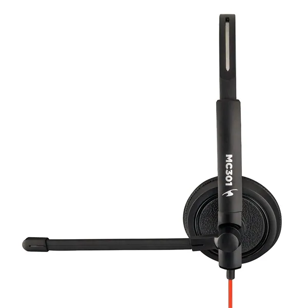 Bluestork Fejhallgató - MC301 Office Headset (mikrofon; hangerő szabályzó, 3,5 Jack, fekete) – 2. kép