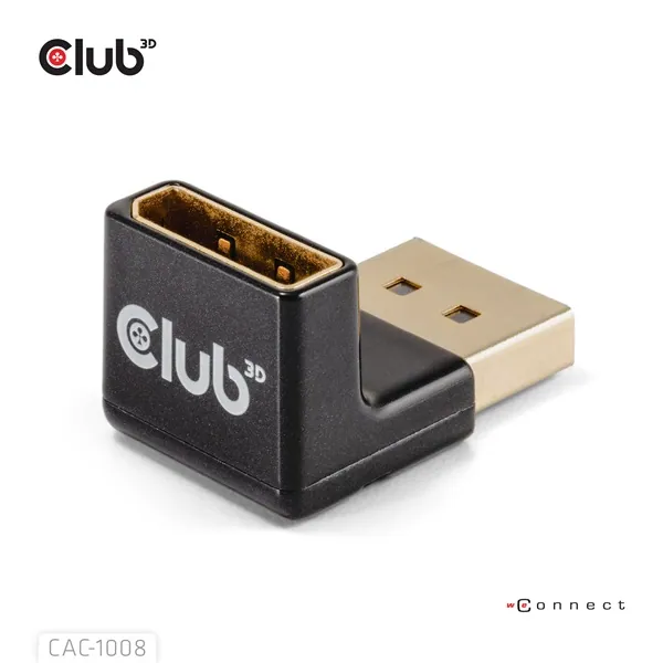 Club 3D Átalakító - CAC-1008 (90° DisplayPort 1.4, M/F, 4K120Hz, univerzális) – 5. kép