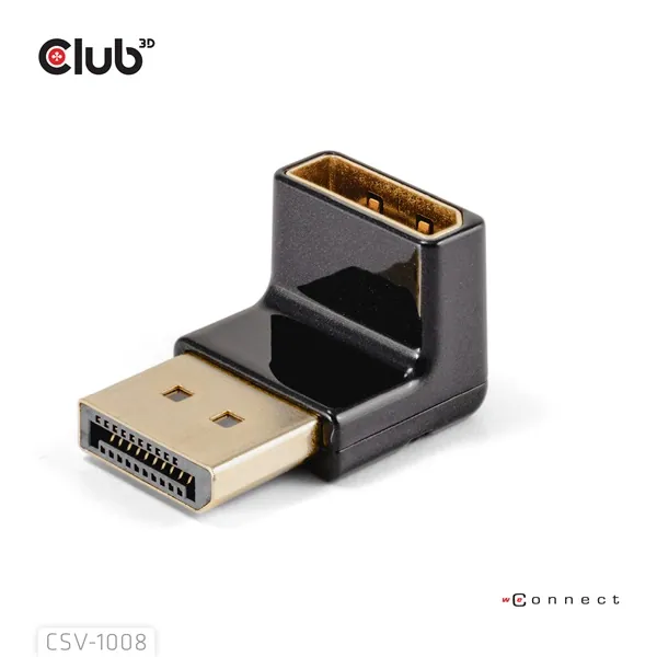 Club 3D Átalakító - CAC-1008 (90° DisplayPort 1.4, M/F, 4K120Hz, univerzális) – 6. kép