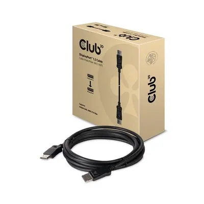 Club 3D Kábel - CAC-1064 (DisplayPort 1.2, 21.6Gbps, 4K60Hz, VESA tanúsított, 3m, M/M) – 2. kép