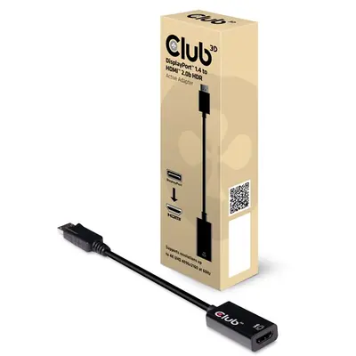Club 3D Átalakító - CAC-1080 (DisplayPort 1.4 to HDMI 2.0, 4K60Hz, HDR, 3D aktív) – 2. kép