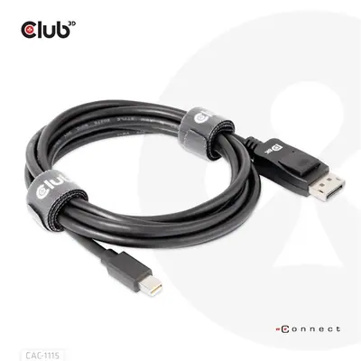 Club 3D Kábel - CAC-1115 (Mini DisplayPort to DisplayPort 1.4 HBR3, 8K60Hz/4K120Hz, 2m, kétirányú) – 2. kép