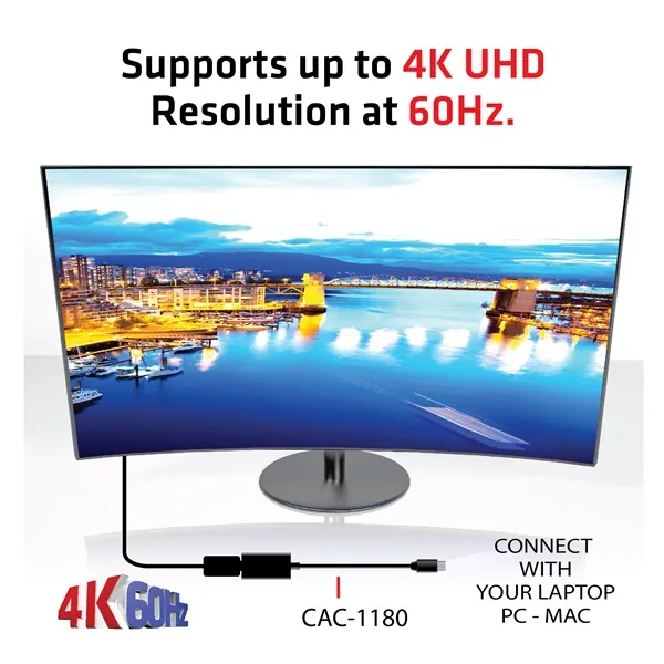 Club 3D Átalakító - CAC-1180 (Mini DisplayPort 1.4 to HDMI 2.0, 4K60Hz, HDR, 3D, 16bpc) – 7. kép