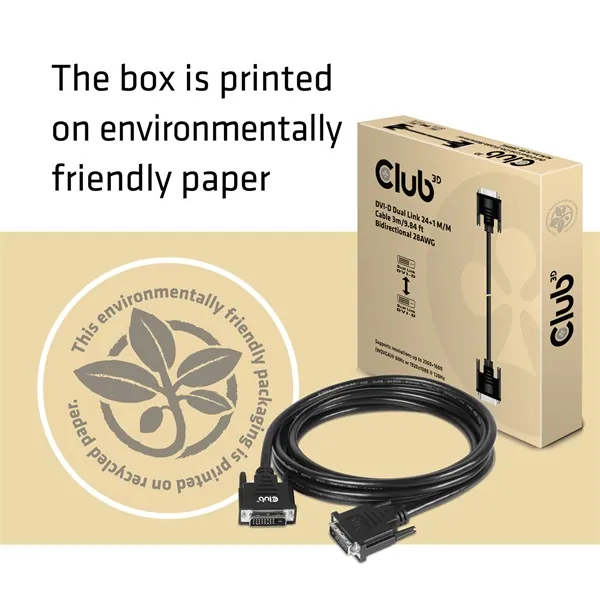 Club 3D Kábel - CAC-1223 (DVI-D Dual Link, 24+1, Bidirektional, 28AWG, 3m, Plug & Play) – 7. kép