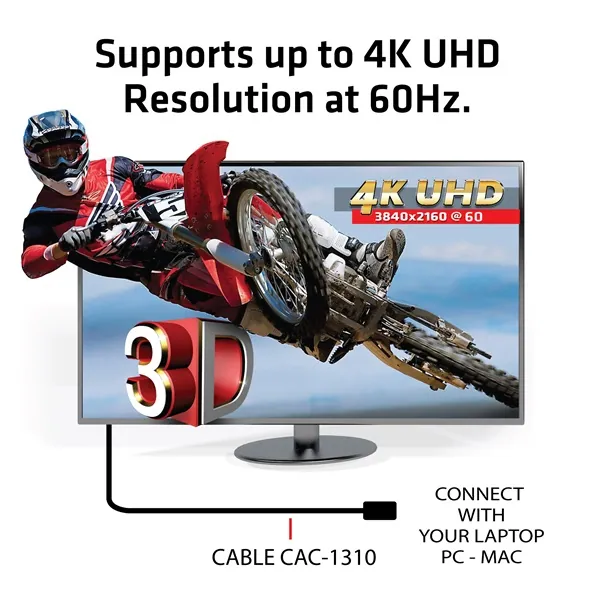 Club 3D Kábel - CAC-1310 (HDMI 2.0 Premium High Speed, 4K60Hz, 3m, UHD, ethernet, HDR, 18Gbps, Full HD 3D, M/M) – 6. kép
