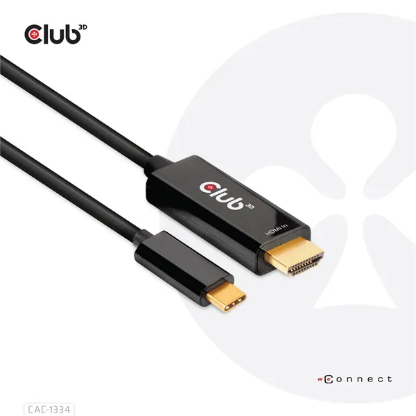 Club 3D Kábel - CAC-1334 (HDMI to USB-C, Aktív, M/M, 4K60Hz, 1.8m) – 7. kép