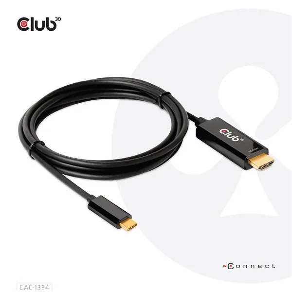 Club 3D Kábel - CAC-1334 (HDMI to USB-C, Aktív, M/M, 4K60Hz, 1.8m) – 8. kép