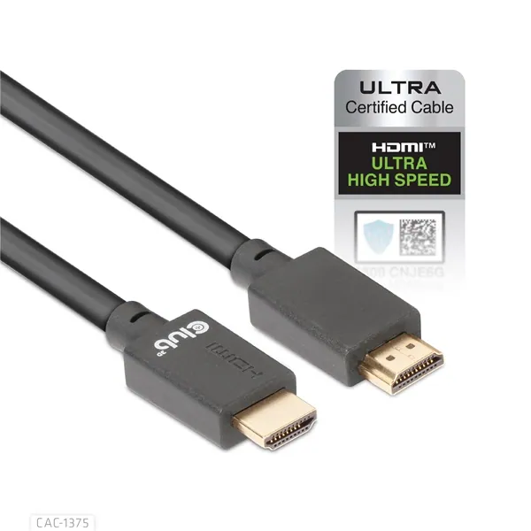 Club 3D Kábel - CAC-1375 (HDMI 2.1 Ultra High Speed, M/M, 4K120Hz, 8K60Hz, 48Gbps, 5m, VRR,QMS,QFT,eARC,HDR) – 5. kép