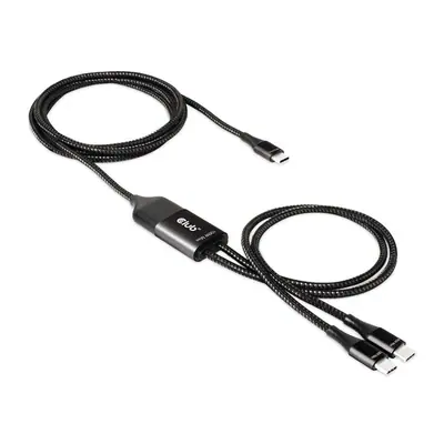 Club 3D Kábel - CAC-1527 (USB-C Y kábel, 100W PD, 1.83m, 2xUSB-C)