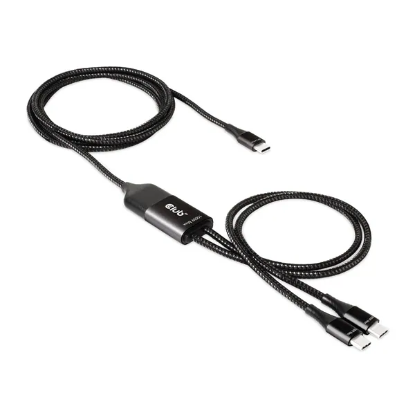 Club 3D Kábel - CAC-1527 (USB-C Y kábel, 100W PD, 1.83m, 2xUSB-C)