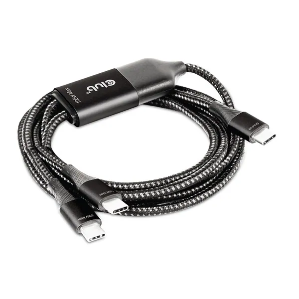 Club 3D Kábel - CAC-1527 (USB-C Y kábel, 100W PD, 1.83m, 2xUSB-C) – 2. kép