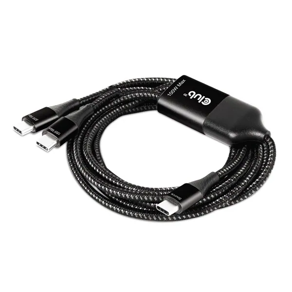 Club 3D Kábel - CAC-1527 (USB-C Y kábel, 100W PD, 1.83m, 2xUSB-C) – 3. kép