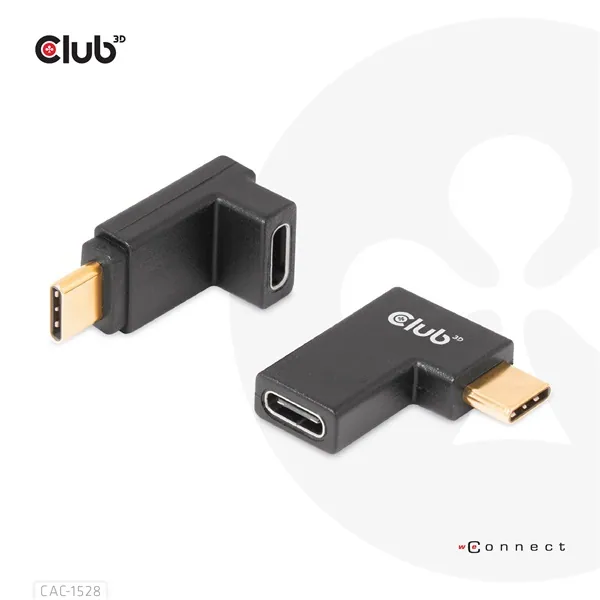 Club 3D Átalakító - CAC-1528 (USB-C Gen 2 to USB-C Gen 2, 90 fokos adapter, 10Gbps, 4k120Hz) – 7. kép