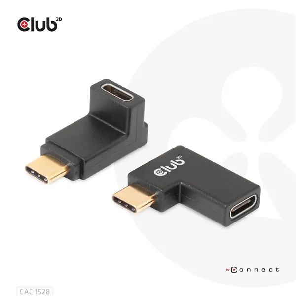 Club 3D Átalakító - CAC-1528 (USB-C Gen 2 to USB-C Gen 2, 90 fokos adapter, 10Gbps, 4k120Hz) – 8. kép