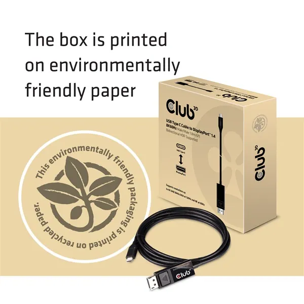 Club 3D Kábel - CAC-1557 (USB-C to DisplayPort 1.4, HDR, 1,8m, 8K60Hz) – 7. kép
