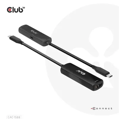 Club 3D Átalakító - CAC-1588 (USB-C Gen 2 to HDMI 4K120Hz, HDR10, DSC 1.2, USB-C 100W PD3.0, aktív)